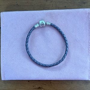 Purple Pandora Leather Bracelet